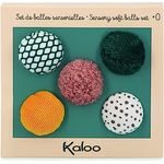 Kaloo Sensorikbälle Set, 5 Bälle à 5 cm, weich und leicht, verschiedene Strukturen, Steckfunktion, Entwicklungsspielzeug für Motorik und Handhabung, ab Geburt, K971605