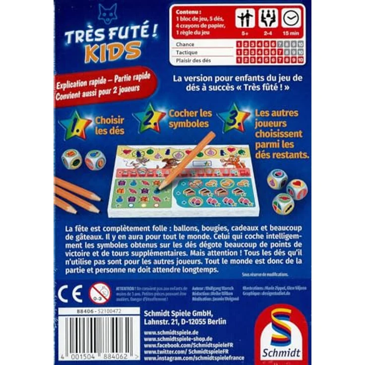 Schmidt Spiele 88406 Sehr clevere Kinder, Würfelspiel für 2 bis 4 Spieler, ab 5 Jahren, Spielzeit ca. 15 Minuten – Bild 3