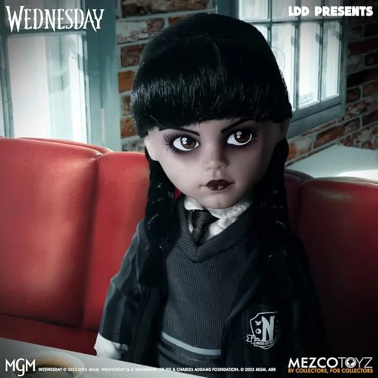 Mezco Wednesday Uniform Figur 25,5 cm, Living Dead Dolls mit Nevermore Academy Uniform – Bild 5