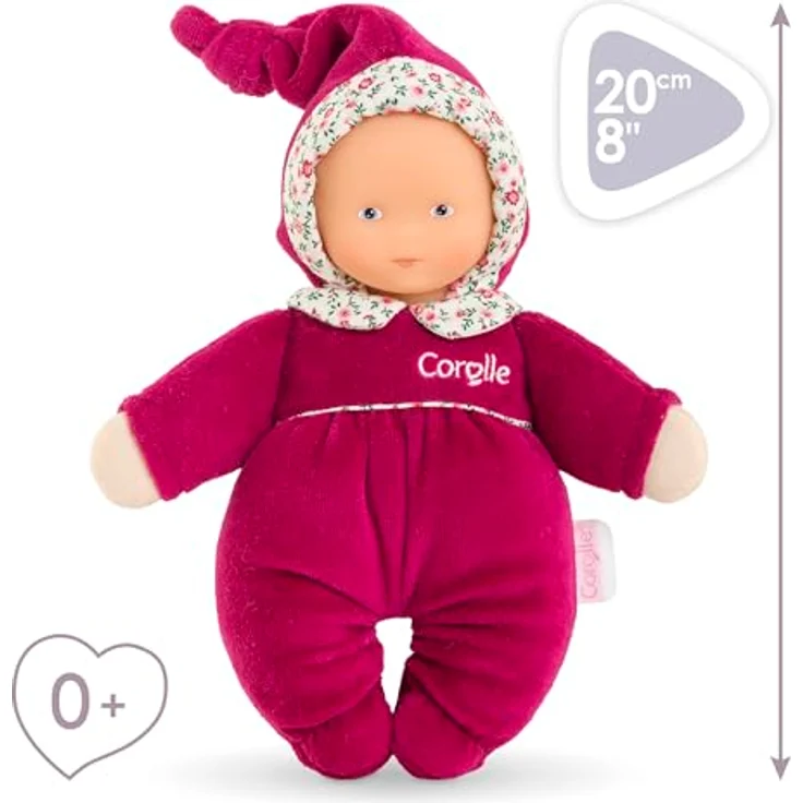 Corolle Mon Doudou Babidoux Röschen, Extra weiche Weichkörperpuppe mit Glöckchen, Vanilleduft, 20 cm, waschbar, ab den ersten Lebensmonaten geeignet – Bild 5