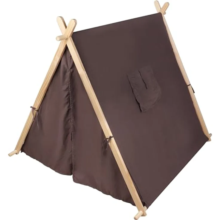 small Foot Spielzelt Taupe 12552, modernes Indoor-Zelt mit geräumigem Innenraum und Fenster, für Kinder ab 2 Jahren – Bild 2
