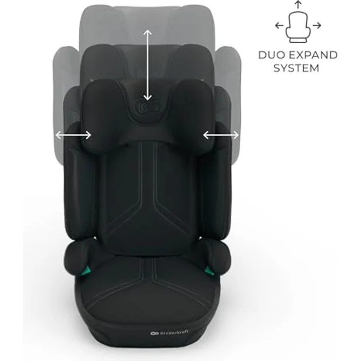 KinderKraft XPAND 2 PRO, i-Size Kindersitz für Kinder 100-150 cm, Graphite Black, ECE R129 Norm, einfache Installation und ergonomisches Design – Bild 4