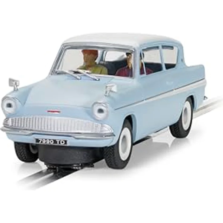Scalextric C4504 1:32 Ford Anglia 105E Harry Potter HD, Slotcar mit Fahrerfigur, funktionsfähigen Scheinwerfern, Digital Plug kompatibel – Bild 3