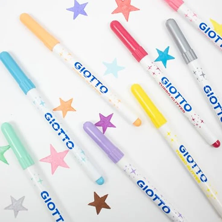 LYRA GIOTTO Fasermaler Turbo Glitter, 8 Stück Kartonetui mit glitzernden Farben – Bild 5