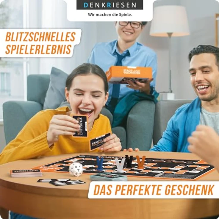 DENKRIESEN Stadt Land Vollpfosten® Das Brettspiel inkl. Junior Erweiterung | Ab 8 Jahren | 4-12 Spieler | Partyspiel – Bild 5