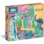 Clementoni Stift Atelier Stitch, Kreatives Set zur Stifte-Herstellung mit 5 Stitch-Figuren, farbiger Tinte und Verzierungen