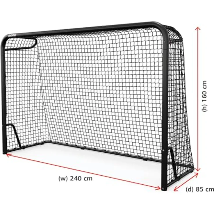 BERG Fußballtor SportsGoal M, 240x160 cm, Geeignet für Verschiedene Sportarten, Schwarz/Rot – Bild 3