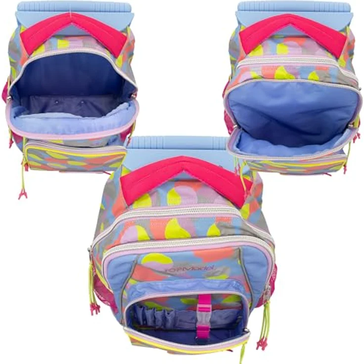 Depesche TOPModel Schoolbackpack Trolley FLASH, Kindergartenrucksack mit Reflektormaterial, lilafarben, 28 Liter Volumen, integrierter Trolley mit Teleskopgriff – Bild 7
