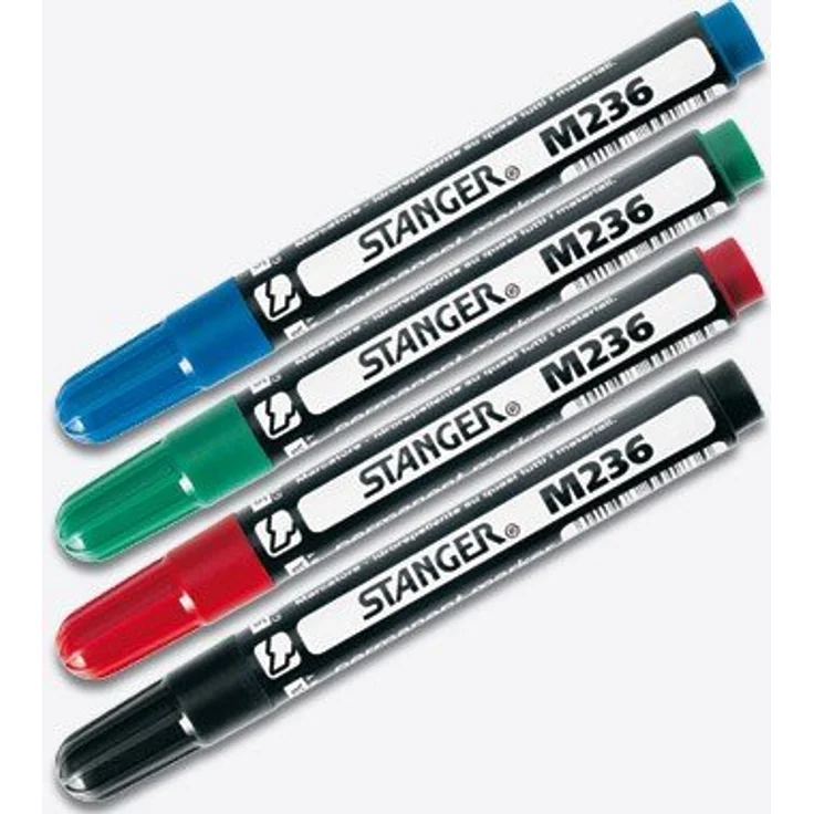 STANGER BestMark M236 Permanentmarker, grün, 1,0 - 4,0 mm, wasserfest und schnell trocknend – Bild 2