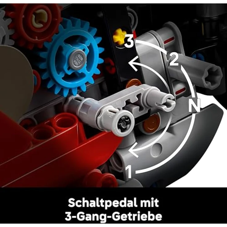 LEGO Technic 42202 Ducati Panigale V4 S, Motorrad Bausatz mit 1.603 Teilen, authentischen Funktionen und Ständer, rot – Bild 4