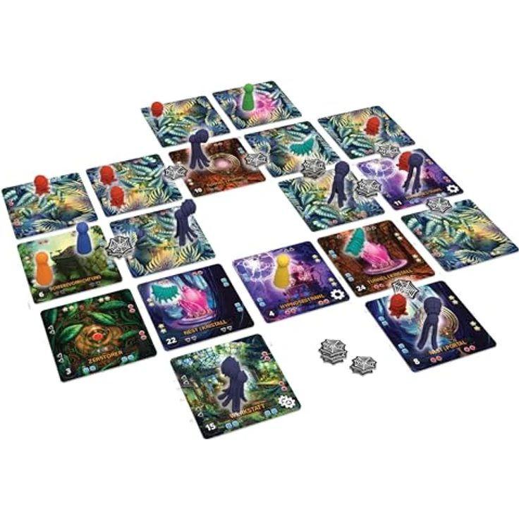 Schmidt Spiele Forbidden Jungle, Familienspiel mit variablem Spielaufbau, Mehrfarbig – Bild 4