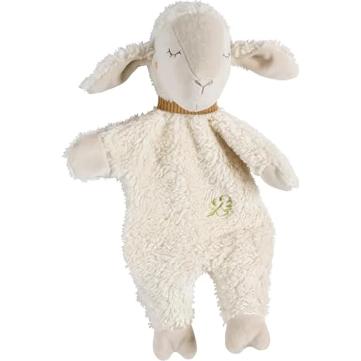 Fehn Handpuppe Schaf NATUR – Spielkamerad, Einschlafhilfe & Stofftier-Schnuffeltuch aus Bio-Baumwolle (kbA), 33 cm, für Babys ab 0+ Monaten – Bild 1