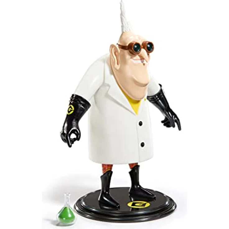 BendyFigs Dr. Nefario, 18.5 cm biegbare und bewegliche Sammelfigur aus Minions mit Stand und Laborbecher – Bild 2