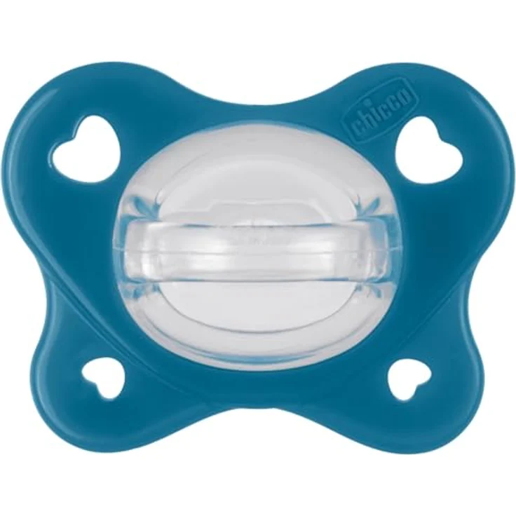 Chicco Dual Soft Silikonschnuller, 16-36 Monate, fördert korrekte Mundentwicklung, unterstützt physiologische Atmung, zweifarbig, Set mit 2 Stück für Jungen – Bild 3