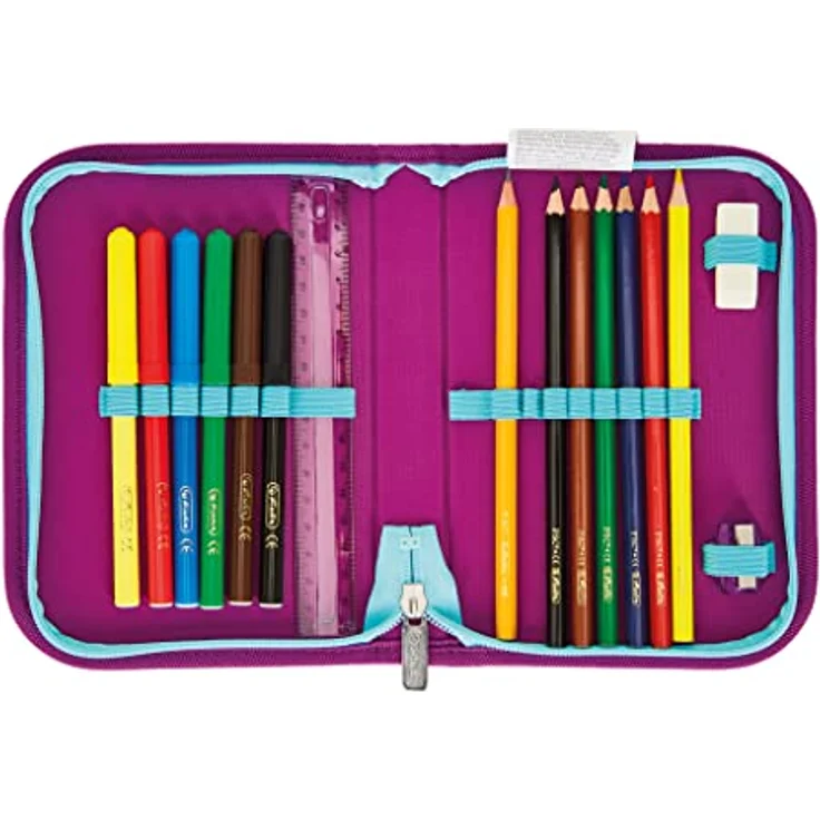 Herlitz Loop Plus Ocean in Heaven Schulranzen, lila/hellblau, inkl. 16 tlg. Schüleretui, Faulenzer-Mäppchen, Sportbeutel – Bild 12