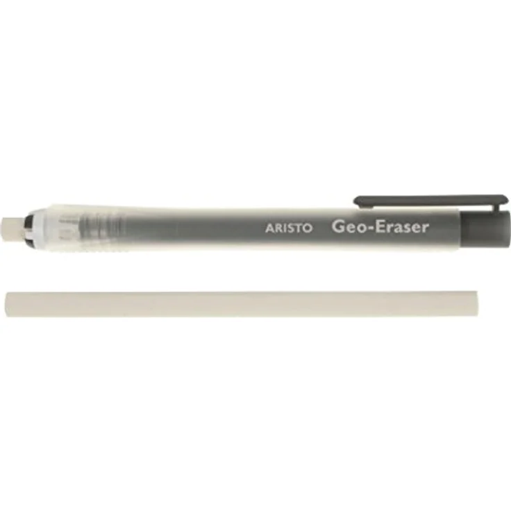 ARISTO Geo-Radierstift AR87190, mit Druckmechanik, transparent-weiß – Bild 3