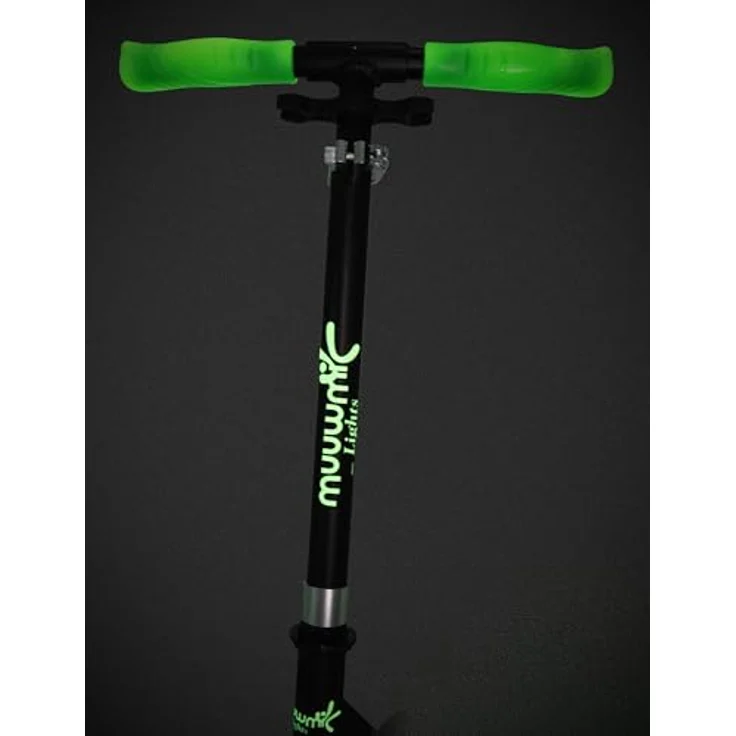 Muuwmi Lights Aluminium Scooter GLOW 215 mm, mit Leuchtrollen, ABEC 7-Kugellagern und klappbarem Lenker, maximal 100 kg belastbar – Bild 3