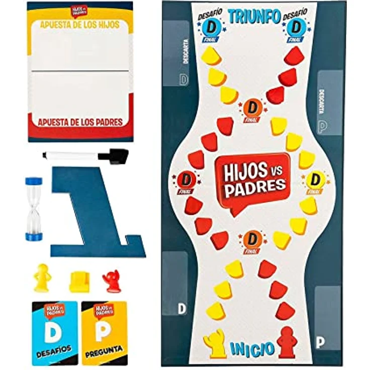 Spin Master Games Sons vs. Parents, klassisches Fragespiel für Familien ab 6 Jahren, 200 Fragenkarten, für 2-6 Spieler – Bild 3