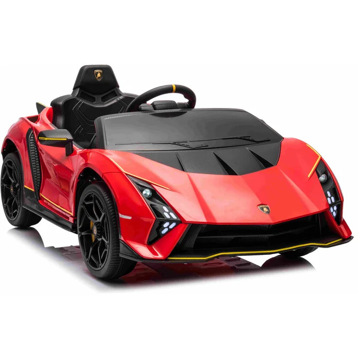 BoGi Lamborghini Invencible Elektrofahrzeug Kinderfahrzeug, 2Motoren, 12V, Rot, Bluetooth, Musik, Fernsteuerung, 25kg Traglast