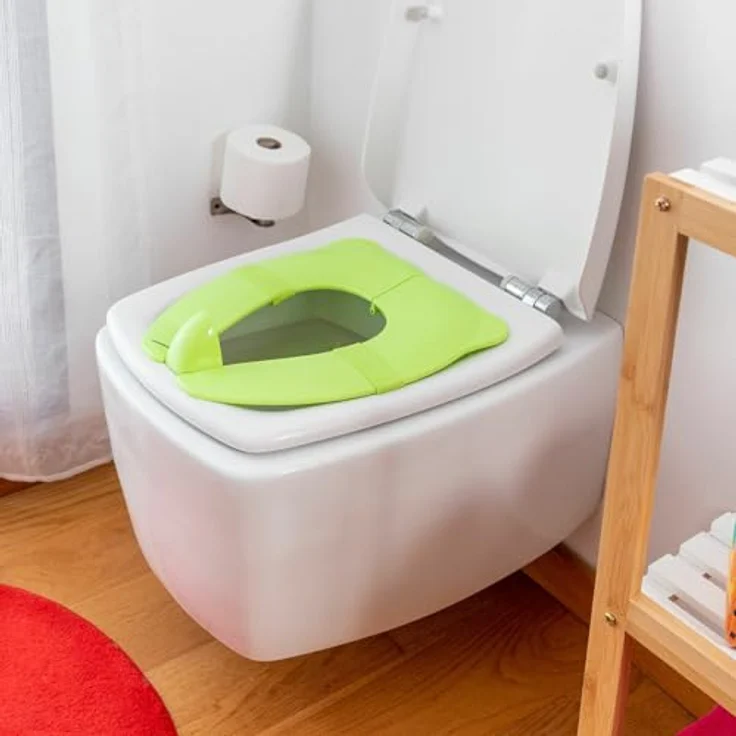 InnovaGoods® WC-Adapter für Kinder, zusammenklappbar, mit rutschfester Unterseite, platzsparend, tragbarer Babysitz inklusive Tragetasche, einfache Reinigung. Vater für Kinder, Farbe: Grün. – Bild 6