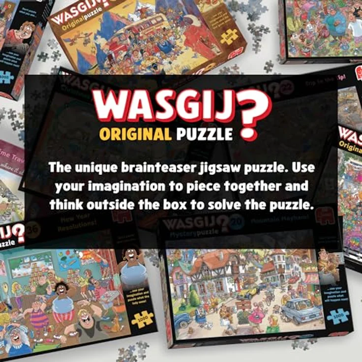 Wasgij Original 46, Parkplatz-Wahnsinn Puzzle mit 1000 Teilen und einzigartigem Konzept zur Nutzung von Fantasie und Hinweisen – Bild 4