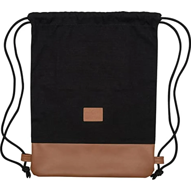 Johnny Urban Turnbeutel Damen & Herren Schwarz - Luke - Beutel Rucksack mit Kordelzug - Baumwoll Canvas - Kleine Innentasche für Wertsachen – Bild 3