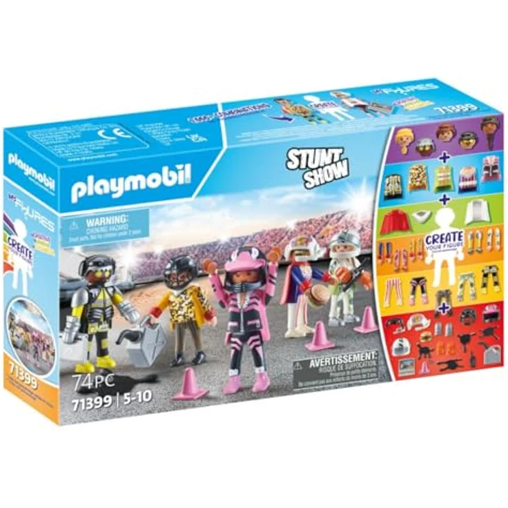 PLAYMOBIL 71399 My Figures: Stuntshow Spielset, mehrfarbig mit über 1000 Figurenkombinationen und individuell zusammenbaubaren Stuntakrobaten – Bild 2