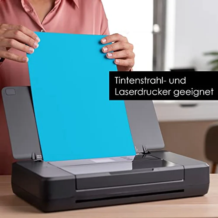 OfficeTree 54 Blatt Bastelkarton - Bastelset Kinder - Tonkarton A4 300g/m² zum Basteln Gestalten - 10 Farben - Mit Gold- und Silberbögen – Bild 5