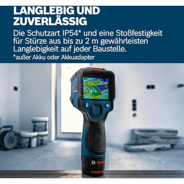 BOSCH GTC 12V-450-13 Professional, Wärmebildkamera mit 256 x 192 Pixeln Auflösung, 2,8-Zoll-Display, IP54 Schutzklasse und USB-Schnittstelle – Bild 5