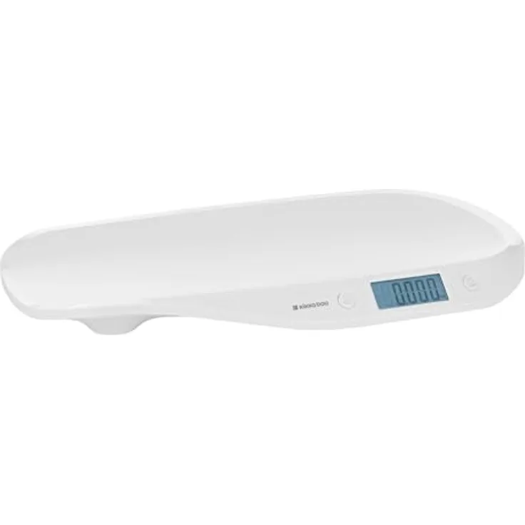 Kikka Boo Babywaage Lyra, LCD-Display, Tarafunktion, 20 kg, ergonomische Wiegefläche, Anti-Rutsch-Füße, weiß
