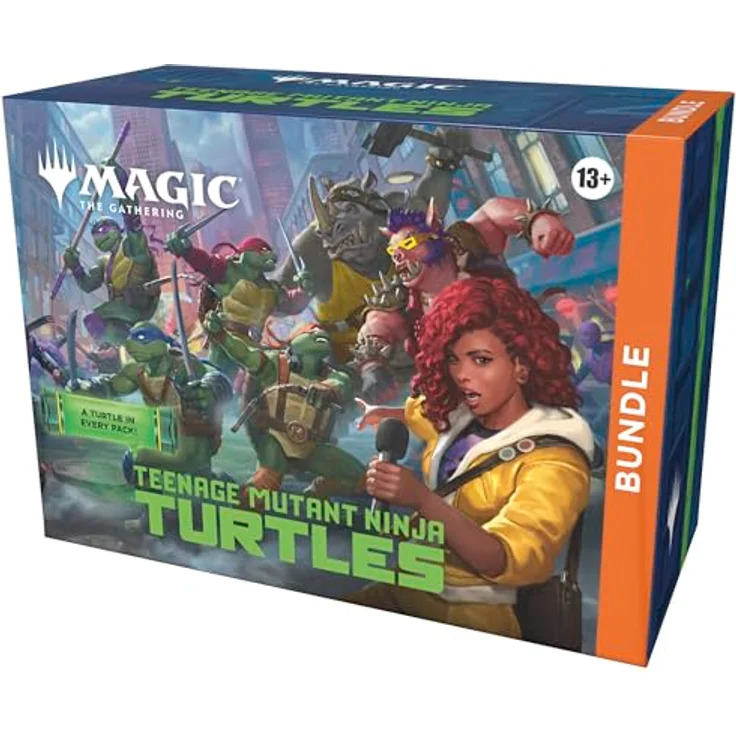 Magic: The Gathering Teenage Mutant Ninja Turtles Bundle, 9 Play-Booster und exklusive Foilkarte mit alternativer Illustration, englische Version – Bild 1