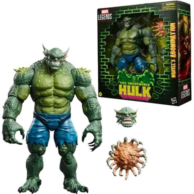 Marvel Legends Series Marvel's Abomination, 15 cm actionfigur mit 20 Bewegungspunkten und 2 austauschbaren Kopfformen, inspirierte von Hulk Comics – Bild 3