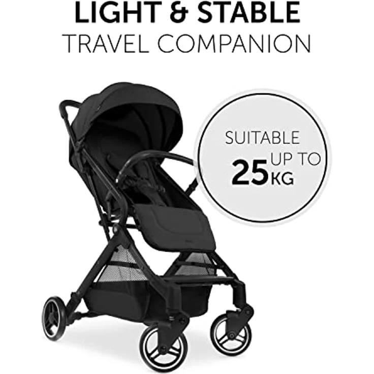 Hauck Kinderwagen Travel N Care bis 25 kg, leicht, kompakt, einhändig klappbar, voll neigbar, leichtgängige Räder, Federung, UPF 50+, – Bild 4