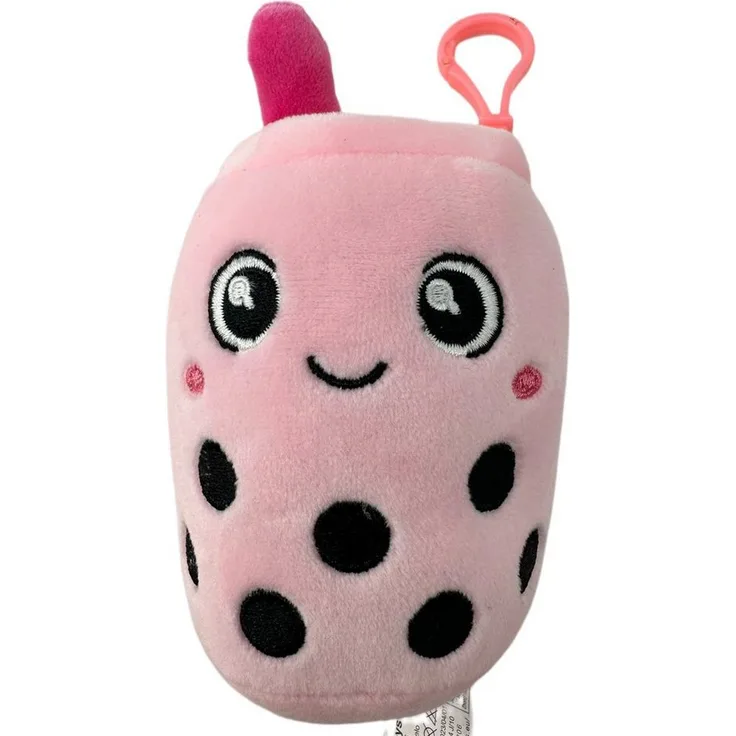 Soma Kuscheltier Bubble Tea Plüschtier Rosa 11 cm (1-St), Super weicher Plüsch Stofftier