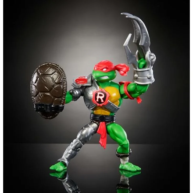 Masters of the Universe Turtles of Grayskull Raphael, bewegliche Actionfigur mit 16 Bewegungspunkten, abnehmbarem Handschuh und Mini-Comic, [Mehrfarbig] – Bild 5
