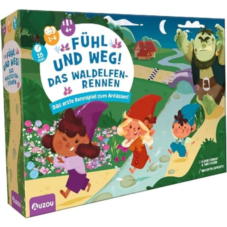 Auzou Fühl und weg! Brettspiel für Waldelfen mit Tastlauf und Fühlplättchen – Bild 1