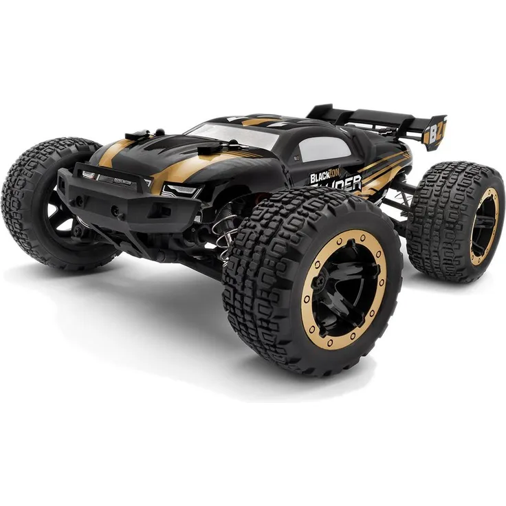 Blackzon Slyder ST Turbo 1/16 4WD 2S Brushless, RC Monstertruck in Gold mit 34 km/h Höchstgeschwindigkeit, wasserdichter Elektronik und USB-Ladegerät