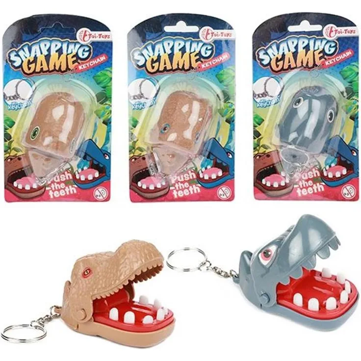 Toi-Toys Keychain-Spiel beißt Tier, Schlüsselanhänger mit beißendem Tier, 6 x 9 x 16 cm, für Kinder ab 3 Jahren, Kunststoff
