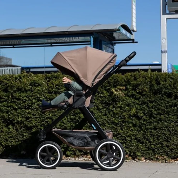 ABC Design Buggy & Sportwagen Samba 2 - Dark Beige, inkl. Gratis Mobilitätsgarantie, mit großem Sonnenverdeck, HappyBelt® 5-Punkt-Gurtsystem und All-Terrain Luftkammerrädern – Bild 5