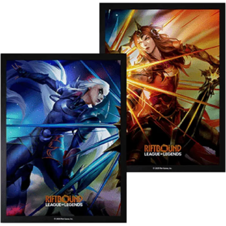 uvs games Riftbound League of Legends TCG Vendetta Art Hüllen, 100 Stück, 2 Designs für Champion und Rivalen