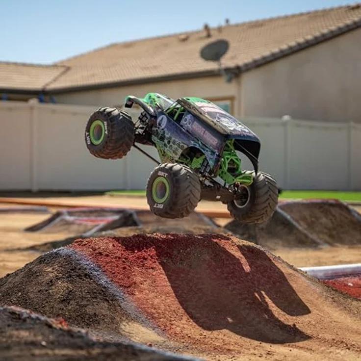 LOSI 1:8 LMT 2.0 Grave Digger 4X4 Monster Truck RTR, mit Wheelie Modus, Bürstenmotor, Grün, ohne Akku und Ladegerät – Bild 4
