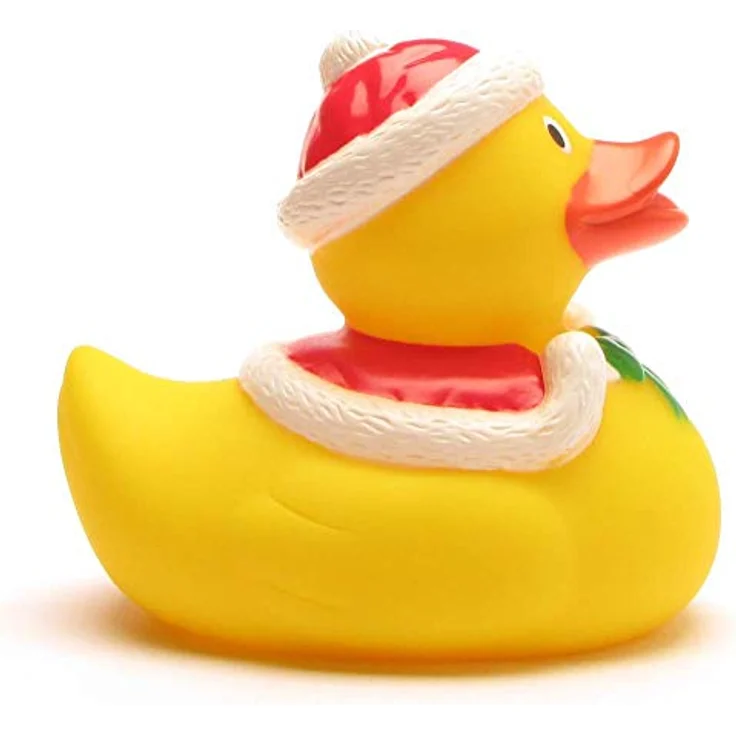 Duckshop Badeente - personalisierbar (Weihnachtsmann Ente) mit eigenem Wunschtext, L: 8 cm, Vinyl – Bild 4