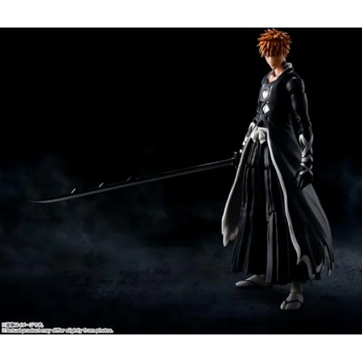 Bandai Bleach - Ichigo Kurosaki TensaZangetsu S.H.Figuart, bewegliche Sammelfigur im Bankai-Modus, 15 cm groß, inkl. 4 Gesichtsausdrücke und 3 Handpaare – Bild 6