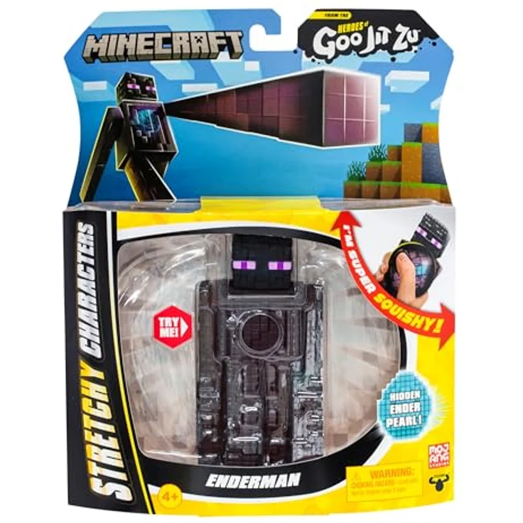 Heroes of Goo Jit Zu Enderman, Dehnbare Minecraft-Figur mit versteckter Enderperle, einzigartige elastische lila Glukosefüllung, bis auf das Dreifache dehnbar – Bild 2