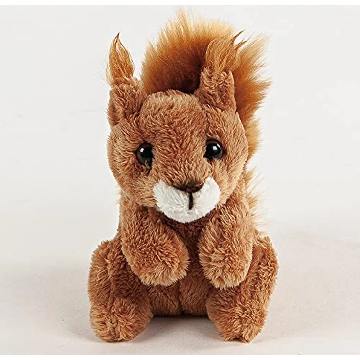 Teddys Rothenburg Eichhörnchen klein 11 cm braun Kuscheltier Plüschtier, sitzend, kuschelweicher Plüsch – Bild 2