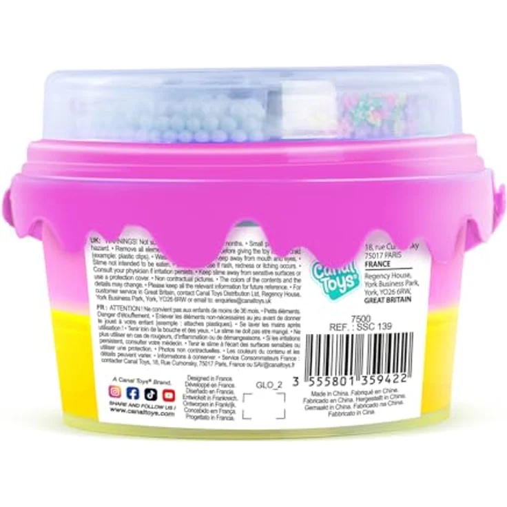 Canal Toys So Slime Mix’in Eimer 400 g, Fertig Gemischter Slime mit Deko zum Mischen, Kreativset für Kinder ab 6 Jahren, Wiederverwendbarer Aufbewahrungseimer – Bild 4