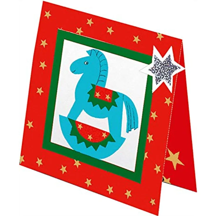 folia 922 - Bastelpapierkoffer Weihnachten, 110 Teile - Kreativset für Kinder und Erwachsene mit Bastelpapier und Dekoelementen – Bild 5