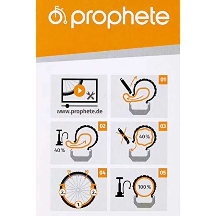 Prophete Fahrradschlauch mit Dunlopventil | für Kinderfahrräder & Laufräder | 47-203 bis 62-203 | Hochwertige Qualität – Bild 4