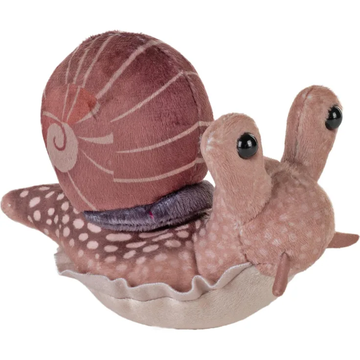 Wild Republic Schnecke Kuscheltier, Plüsch, braun, 13 cm, handliches Mini-Kuscheltier mit fröhlichem Gesichtsausdruck
