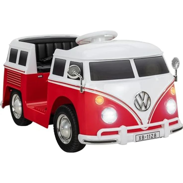 Actionbikes Motors VW Bus T1, Kinder Elektroauto mit Fernbedienung, ergonomischem Sitz und Bluetooth-Funktion, rot – Bild 2